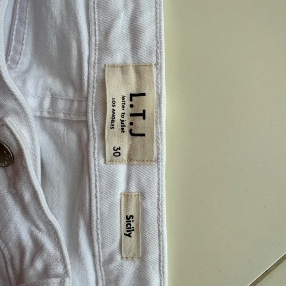 L.T.J White Denim Jeans - Sicily - Picture 2 of 3